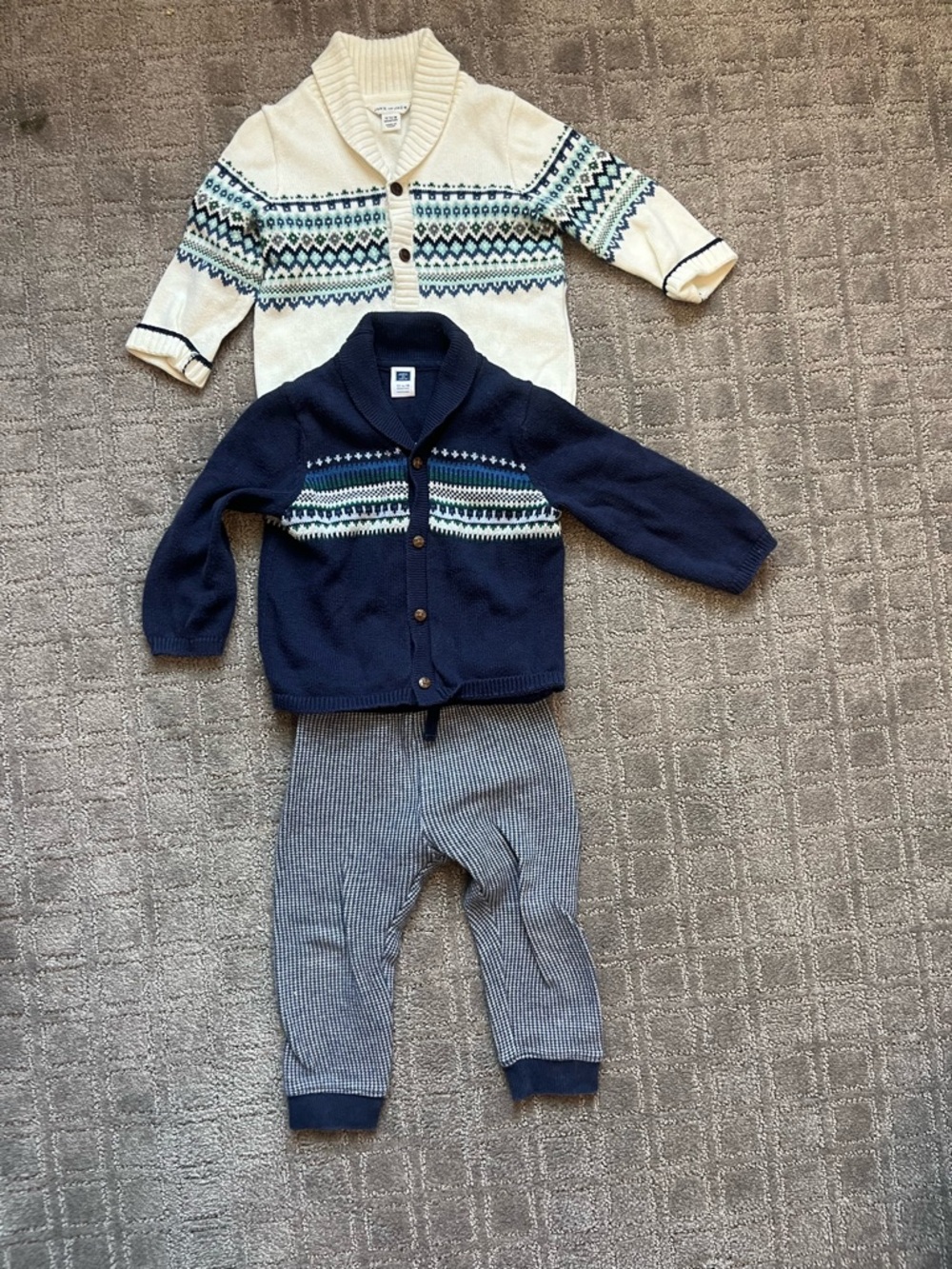 Janie & Jack baby boy cardigan sweater and pants set
